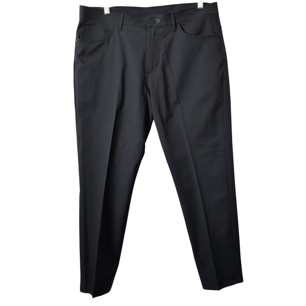 Public Rec Mens Workday Pant Black Tapered 5-Pocket Performance Trousers 34x30